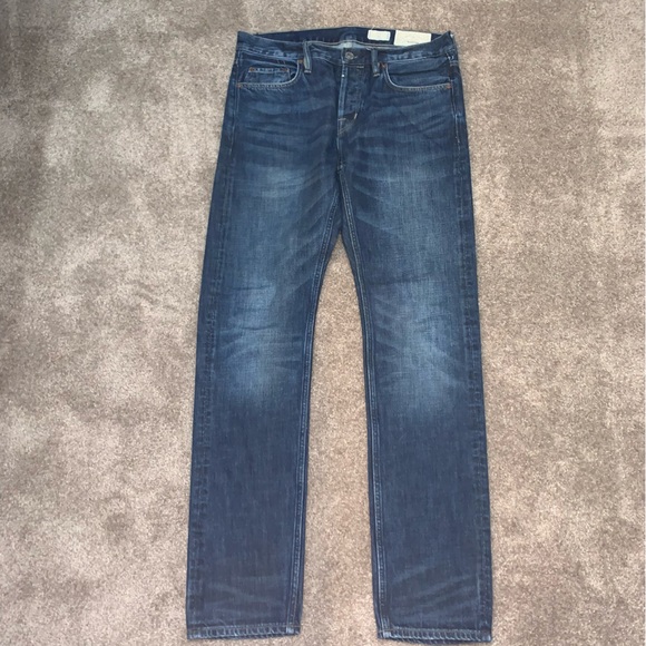 All Saints Iggy slim fit Sz30 button fly dark wash denim jeans - Picture 2 of 6